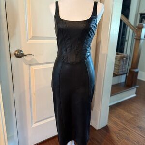 Amanda Uprichard Black Midi Dress